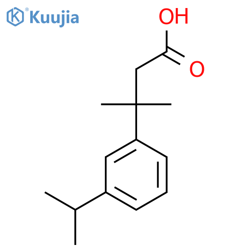 3-methyl-3-3-(propan-2-yl)phenylbutanoic acid structure