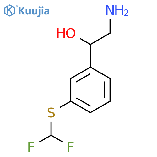 2-amino-1-{3-(difluoromethyl)sulfanylphenyl}ethan-1-ol structure