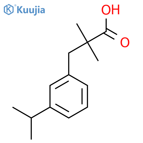 2,2-dimethyl-3-3-(propan-2-yl)phenylpropanoic acid structure