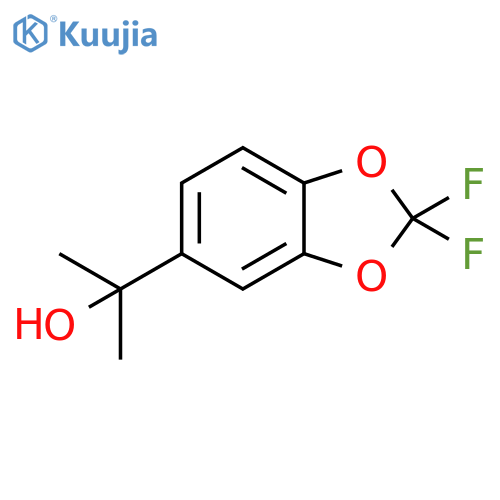 1,3-Benzodioxole-5-methanol, 2,2-difluoro-α,α-dimethyl- structure