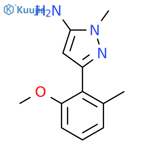 3-(2-methoxy-6-methylphenyl)-1-methyl-1H-pyrazol-5-amine structure
