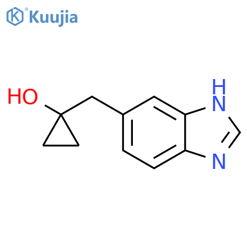1-(1H-1,3-benzodiazol-5-yl)methylcyclopropan-1-ol structure