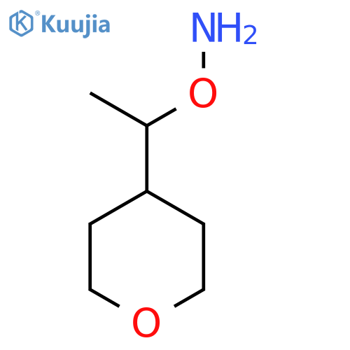 O-1-(oxan-4-yl)ethylhydroxylamine structure