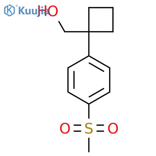 1-(4-methanesulfonylphenyl)cyclobutylmethanol structure