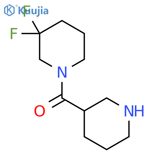 (3,3-Difluoropiperidin-1-yl)(piperidin-3-yl)methanone structure