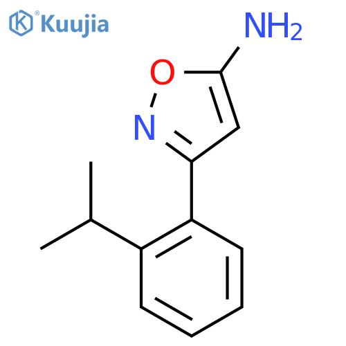 3-2-(propan-2-yl)phenyl-1,2-oxazol-5-amine structure