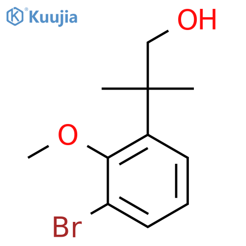 2-(3-bromo-2-methoxyphenyl)-2-methylpropan-1-ol structure