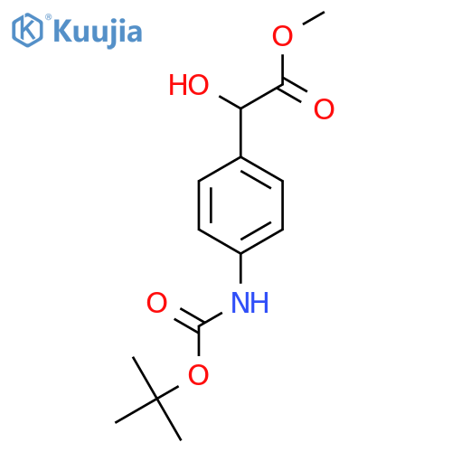 methyl 2-(4-{(tert-butoxy)carbonylamino}phenyl)-2-hydroxyacetate structure