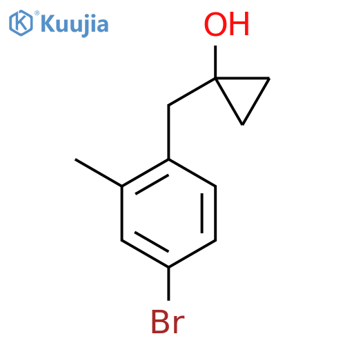 1-(4-bromo-2-methylphenyl)methylcyclopropan-1-ol structure