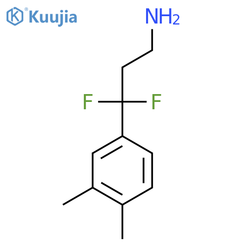 3-(3,4-Dimethylphenyl)-3,3-difluoropropan-1-amine structure