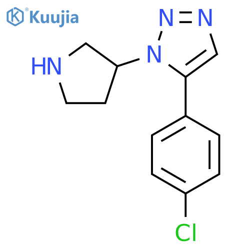 5-(4-chlorophenyl)-1-(pyrrolidin-3-yl)-1H-1,2,3-triazole structure