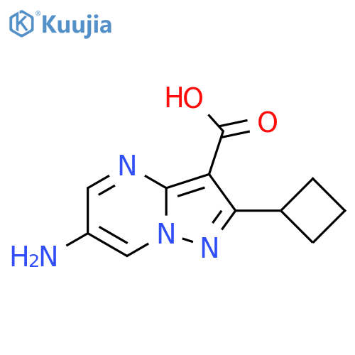 6-Amino-2-cyclobutylpyrazolo[1,5-a]pyrimidine-3-carboxylic acid structure