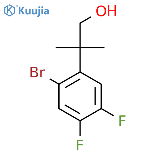 2-(2-bromo-4,5-difluorophenyl)-2-methylpropan-1-ol structure