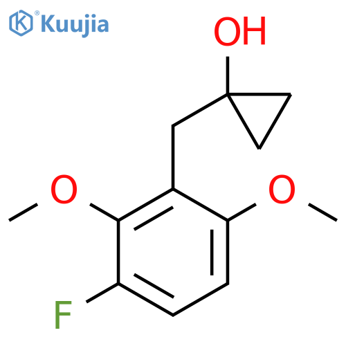 1-(3-fluoro-2,6-dimethoxyphenyl)methylcyclopropan-1-ol structure