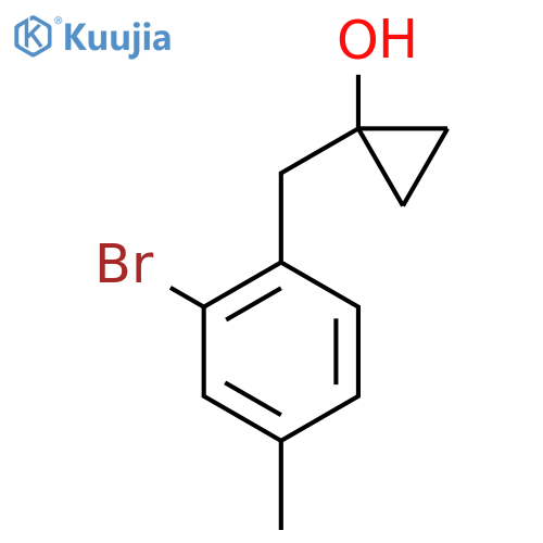 1-(2-bromo-4-methylphenyl)methylcyclopropan-1-ol structure