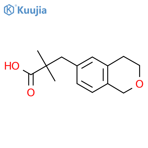 3-(3,4-dihydro-1H-2-benzopyran-6-yl)-2,2-dimethylpropanoic acid structure