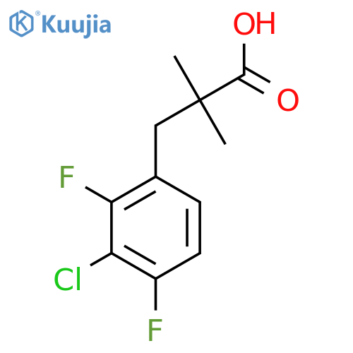 3-(3-chloro-2,4-difluorophenyl)-2,2-dimethylpropanoic acid structure