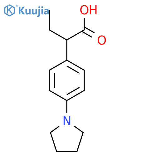 2-4-(pyrrolidin-1-yl)phenylbutanoic acid structure