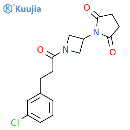 1-{1-[3-(3-Chlorophenyl)propanoyl]azetidin-3-yl}pyrrolidine-2,5-dione structure