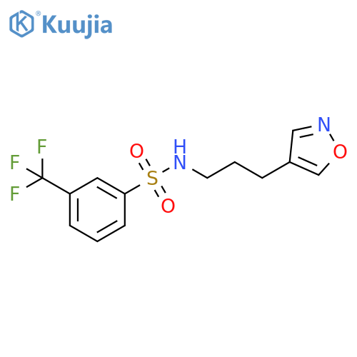 N-(3-(isoxazol-4-yl)propyl)-3-(trifluoromethyl)benzenesulfonamide structure