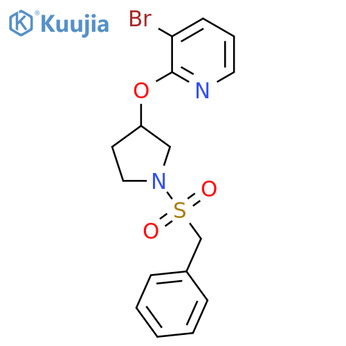 2-((1-(Benzylsulfonyl)pyrrolidin-3-yl)oxy)-3-bromopyridine structure