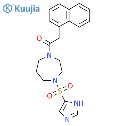 1-4-(1H-imidazole-4-sulfonyl)-1,4-diazepan-1-yl-2-(naphthalen-1-yl)ethan-1-one structure