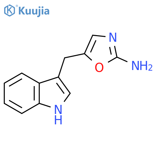 5-(1H-indol-3-yl)methyl-1,3-oxazol-2-amine structure