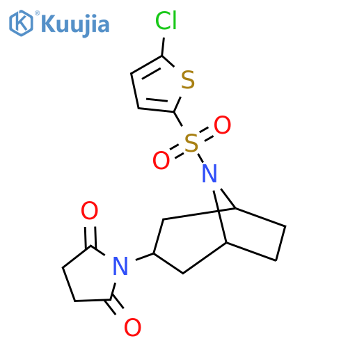 1-((1R,5S)-8-((5-chlorothiophen-2-yl)sulfonyl)-8-azabicyclo[3.2.1]octan-3-yl)pyrrolidine-2,5-dione structure
