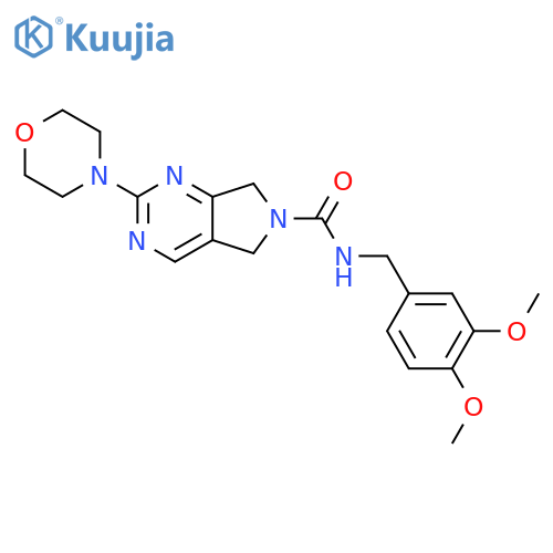 N-(3,4-dimethoxyphenyl)methyl-2-(morpholin-4-yl)-5H,6H,7H-pyrrolo3,4-dpyrimidine-6-carboxamide structure