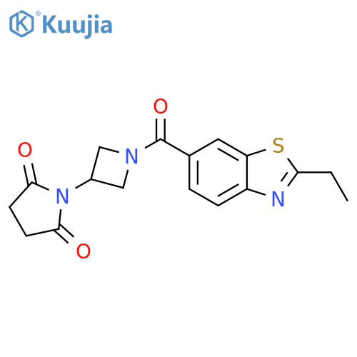 1-(1-(2-Ethylbenzo[d]thiazole-6-carbonyl)azetidin-3-yl)pyrrolidine-2,5-dione structure
