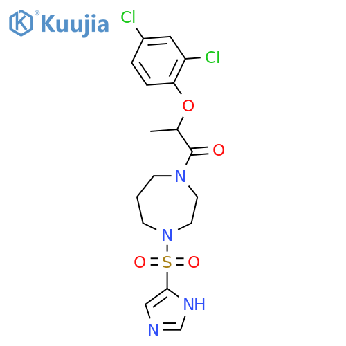 2-(2,4-dichlorophenoxy)-1-4-(1H-imidazole-4-sulfonyl)-1,4-diazepan-1-ylpropan-1-one structure