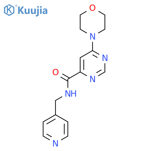 6-(morpholin-4-yl)-N-[(pyridin-4-yl)methyl]pyrimidine-4-carboxamide structure