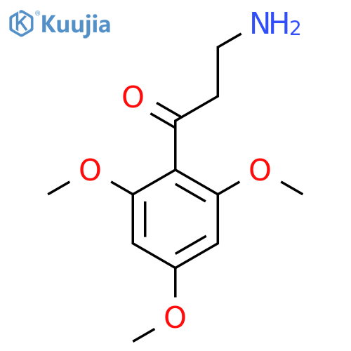 3-amino-1-(2,4,6-trimethoxyphenyl)propan-1-one structure