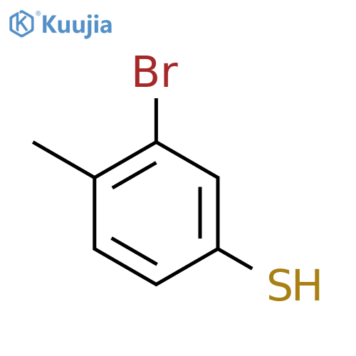 3-Bromo-4-methyl-benzenethiol structure