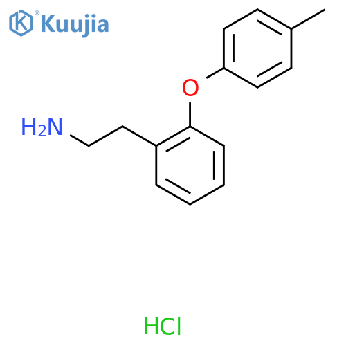 2-2-(4-methylphenoxy)phenylethan-1-amine hydrochloride structure