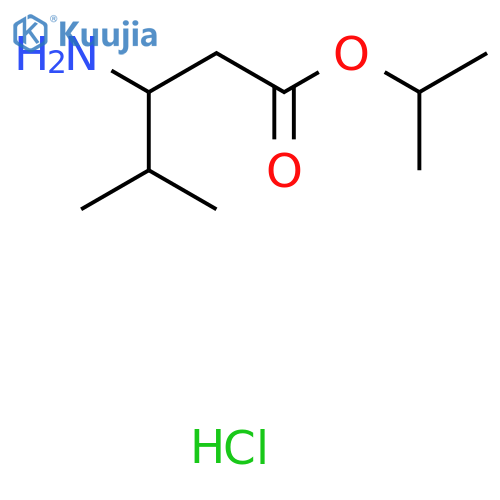 Propan-2-yl 3-amino-4-methylpentanoate hydrochloride structure