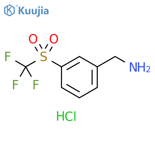 (3-trifluoromethanesulfonylphenyl)methanamine hydrochloride structure