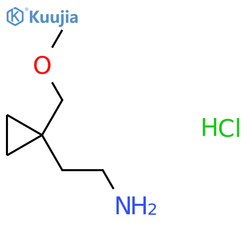 2-1-(methoxymethyl)cyclopropylethan-1-amine hydrochloride structure