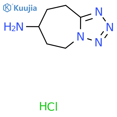 5H,6H,7H,8H,9H-1,2,3,4tetrazolo1,5-aazepin-7-amine hydrochloride structure