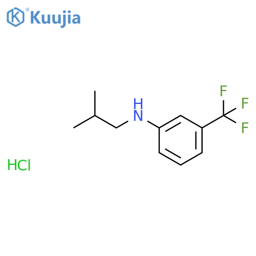 N-(2-methylpropyl)-3-(trifluoromethyl)aniline hydrochloride structure
