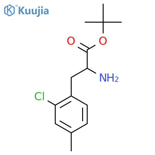 Tert-butyl 2-amino-3-(2-chloro-4-methylphenyl)propanoate structure