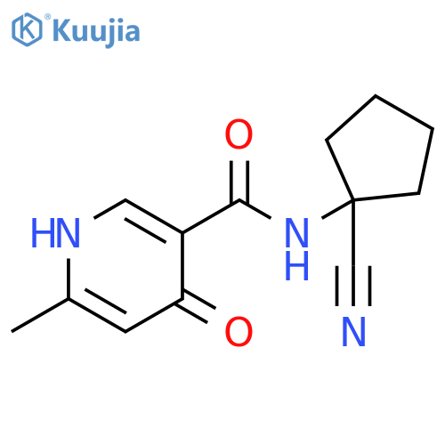N-(1-Cyanocyclopentyl)-1,4-dihydro-6-methyl-4-oxo-3-pyridinecarboxamide structure