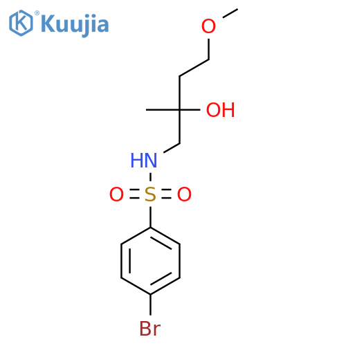 2-[(4-bromobenzenesulfonamido)methyl]-4-methoxybutan-2-ol structure