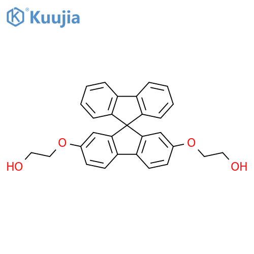 2,2'-(9,9'-Spirobi[fluorene]-2,7-diylbis(oxy))bis(ethan-1-ol) structure