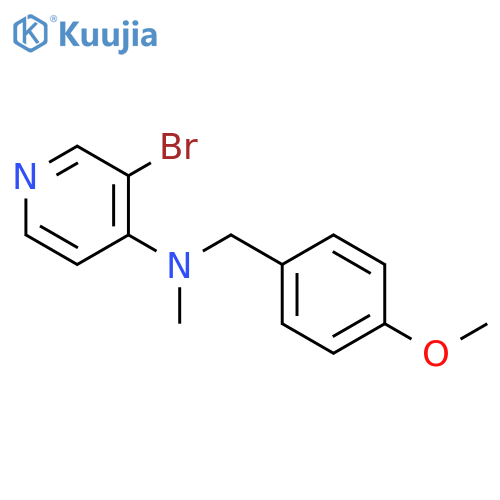 3-bromo-N-[(4-methoxyphenyl)methyl]-N-methylpyridin-4-amine structure