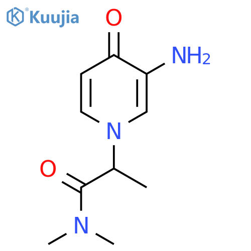2-(3-amino-4-oxo-1,4-dihydropyridin-1-yl)-N,N-dimethylpropanamide structure