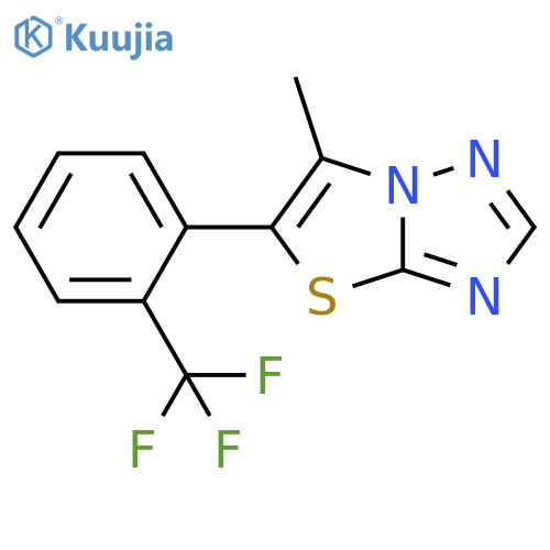 6-METHYL-5-(2-(TRIFLUOROMETHYL)PHENYL)THIAZOLO[3,2-B][1,2,4]TRIAZOLE structure
