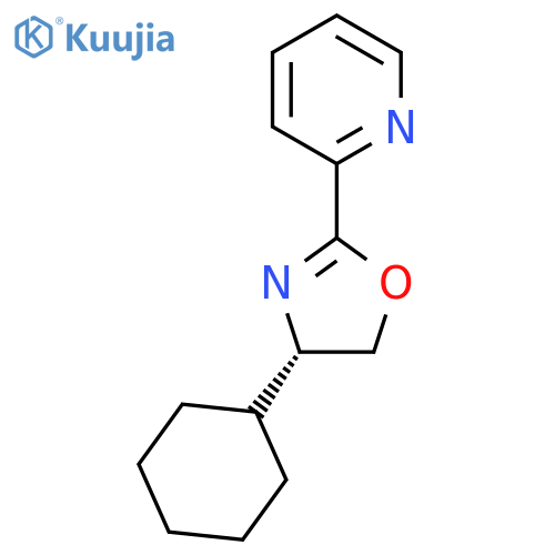 (S)-2-(2-Pyridinyl)-4-cyclohexyl-2-oxazoline structure