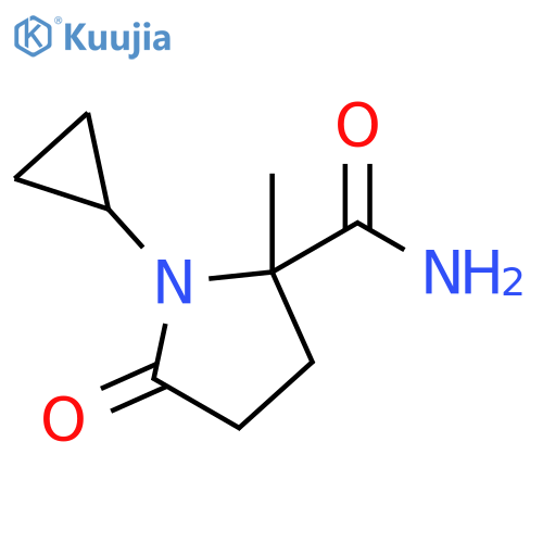 2-Pyrrolidinecarboxamide, 1-cyclopropyl-2-methyl-5-oxo- structure