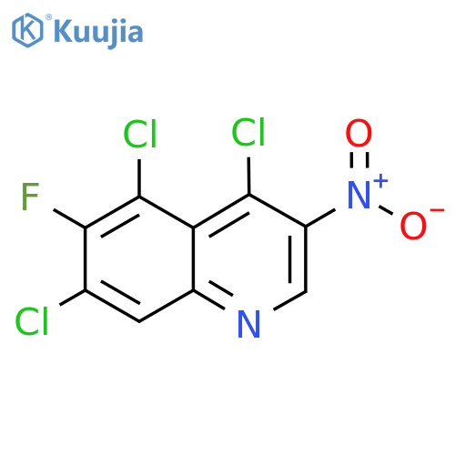 4,5,7-Trichloro-6-fluoro-3-nitroquinoline structure